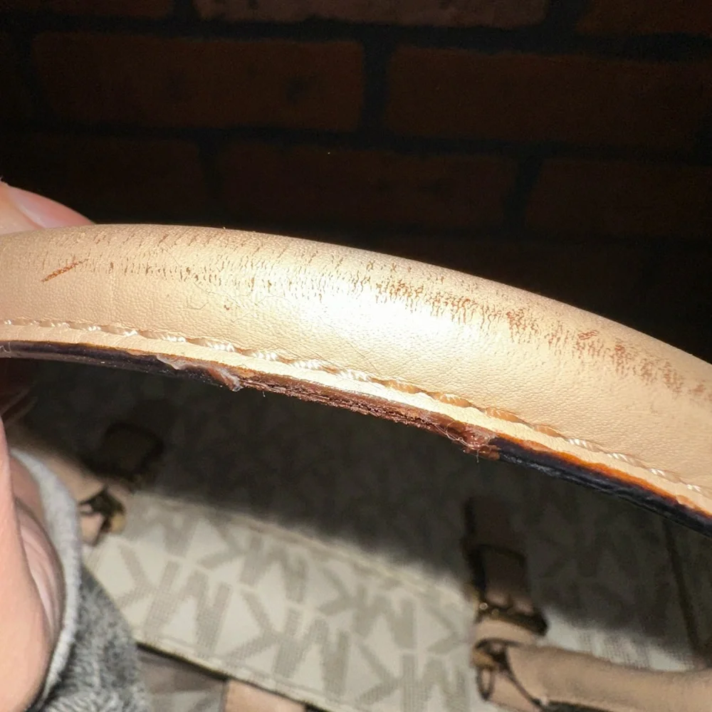 Michael Kors Cream and Tan Logo Tote